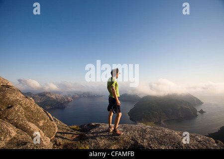 La vista dell'oceano a Capo La Hune, Terranova, Canada, Foto Stock