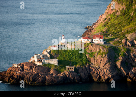 Fort Amherst faro, sul lato sud di San Giovanni Porto, Terranova e Labrador, Canada. Foto Stock