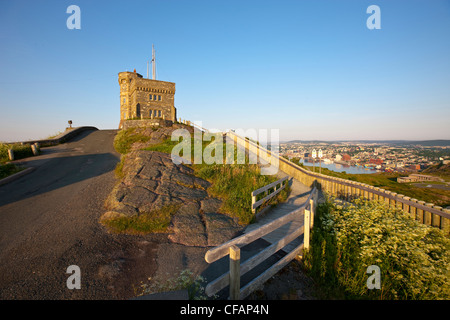 Cabot Tower sul segnale Hill National Historic Site, San Giovanni, Terranova e Labrador, Canada. Foto Stock