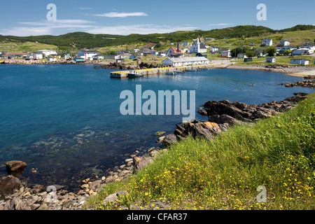 Barche da pesca legato fino al pontile in Winterton, Terranova e Labrador, Canada. Foto Stock