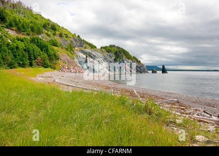 Spiaggia di Cap Rouge nelle Highlands il Parco Nazionale di Cape Breton, Nova Scotia, Canada. Foto Stock