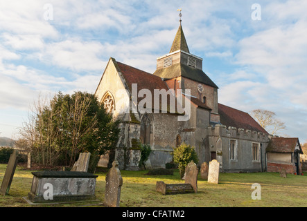 La Chiesa di San Nicola nel villaggio di Fyfield, Essex. Foto Stock