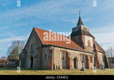 La Chiesa di San Nicola nel villaggio di Fyfield, Essex. Foto Stock