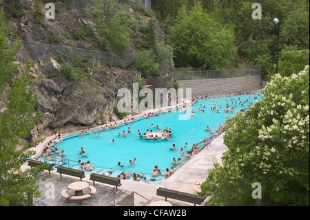 Aquacourt, Radium Hot Springs, Kootenay Natioanl Park, British Columbia, Canada Foto Stock