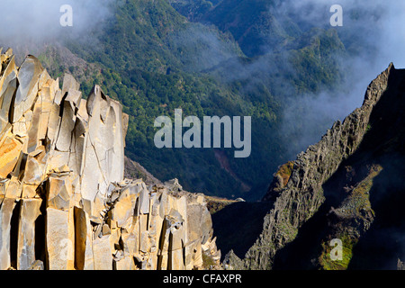 La roccia vulcanica Madeira, Portogallo Foto Stock