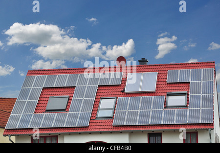 Pannelli solari. Foto Stock