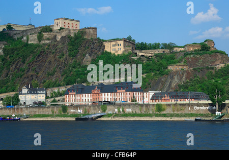 Germania, Coblenza, Reno e Mosella, Maifeld, Eifel, Hunsrück, Westerwald, Renania-Palatinato, Germania, Koblenz-Ehrenbreitenstein Foto Stock