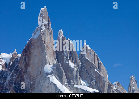 Sud America, Patagonia, Argentina, montagna, Cerro Torre, Cerro Egger, summit, picco, picchi, Foto Stock