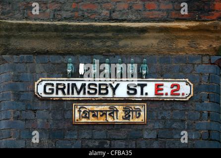 Arte della scultura su strade, Brick Lane Foto Stock