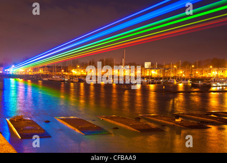 Il Global Rainbow dall artista Yvette Mattern a Preston Docks Foto Stock