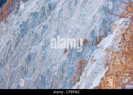 Montagna, montagne, autunno, Cliff, rock, montagne, Vallese, Wallis, fossi malato, la valle del Rodano, erosione, Chandolin Foto Stock