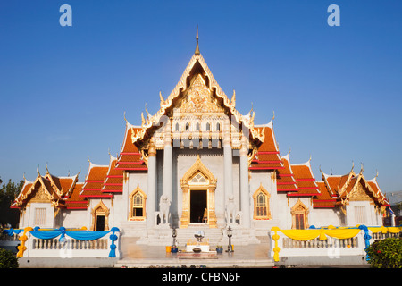 Thailandia, Bangkok, Wat Benchamabophit aka tempio in marmo Foto Stock