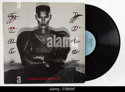 Grace Jones, caldo album in similpelle Foto Stock