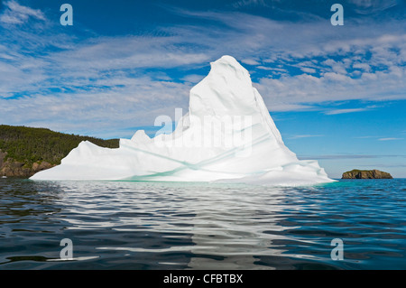 Iceberg galleggianti in Trinity Bay off la penisola di Bonavista orientale di Terranova, Terranova e Labrador, Canada. Foto Stock