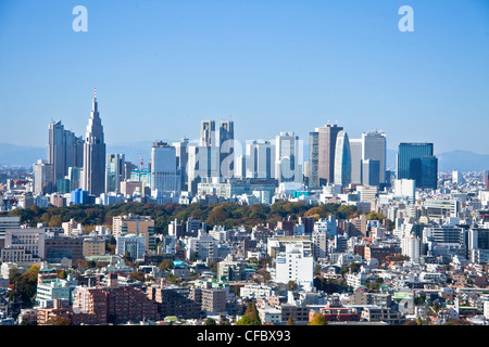 Giappone, Asia, Tokyo, città, Shinjuku, distretto, Shinjuku, architettura, grande, edifici, una città enorme, metropolis skyline, viaggi, t Foto Stock