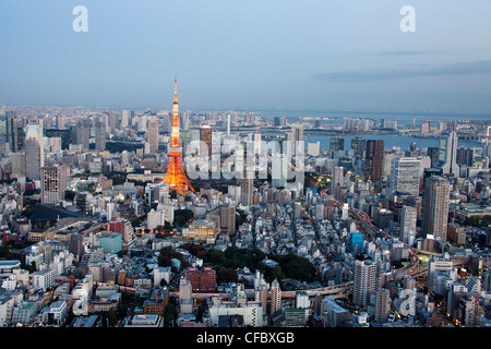 Giappone, Asia, Tokyo, città, Tokyo, la Torre di Tokyo, architettura, grandi edifici, city e il centro cittadino, enorme, luci, metropoli, sk