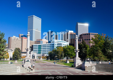 Stati Uniti d'America, Stati Uniti, America, Colorado, Denver, Città, Civic Center Park, il centro, l'autunno, architettura, civic center, il centro, Foto Stock