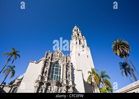 Stati Uniti d'America, Stati Uniti, America, California, San Diego, Città, Balboa Park, California Tower, barocco, bellissimo campanile, coloniale, c Foto Stock