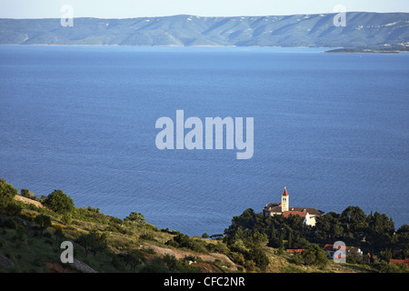 Chiesa dominicana, Bol, Isola di Brac, Split-Dalmatia, Croazia Foto Stock