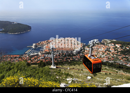 Nuova Funivia, Città Vecchia, a Dubrovnik Dubrovnik Neretva county, Dalmazia, Croazia Foto Stock