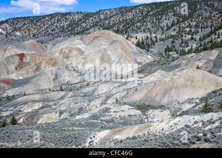 Paesaggio vulcanico lungo la metà-Fraser River Canyon della Columbia britannica in Canada Foto Stock