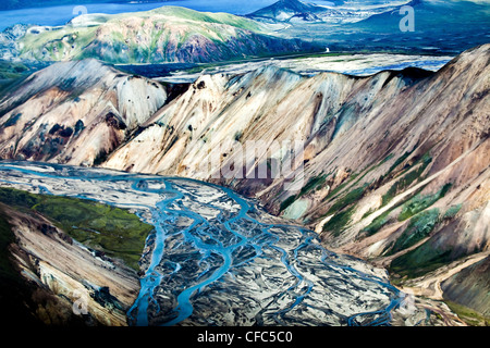 Valle di Landmannalaugar, Islanda Foto Stock