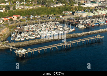 Una veduta aerea waterfront marinDiscovery Pier Foto Stock