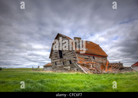 Il vecchio fienile, Saskatchewan. Foto Stock