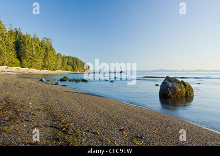 Una immagine di panorama di Sombrio Beach sull'Isola di Vancouver, BC, Canada. Foto Stock