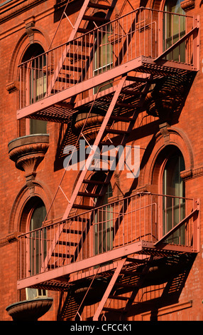 Via di Fuga in caso di incendi, Tribeca, Manhattan, New York New York Foto Stock