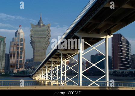 Cina Macau SAR Grand Lisboa e Wynn hotel e casinò. Foto Stock