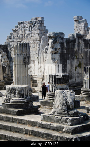 Didyma, un antico santuario del Mar Ionio, nei moderni Didim, Turchia, contenente il Tempio di Apollo, il Didymaion. Foto Stock