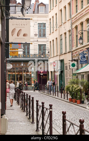 Scena di strada Lille Hauts de Francia Francia Foto Stock