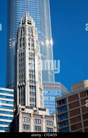 Lincoln torre (75 E. Wacker Drive) e Trump International Hotel and Tower, Chicago, Illinois, Stati Uniti d'America Foto Stock