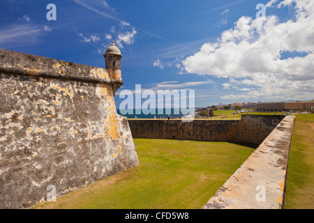 La vecchia San Juan, Puerto Rico - Castillo San Felipe del Morro, la storica fortezza. Foto Stock