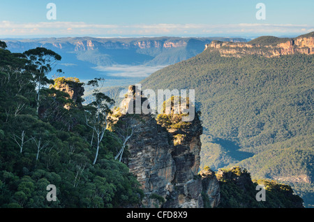 Il,Sorelle e Jamison Valley, Blue Mountains, il Parco Nazionale Blue Mountains, Nuovo Galles del Sud, Australia Foto Stock