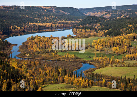 Immagini aeree oltre il Sud Cariboo in British Columbia, Canada Foto Stock