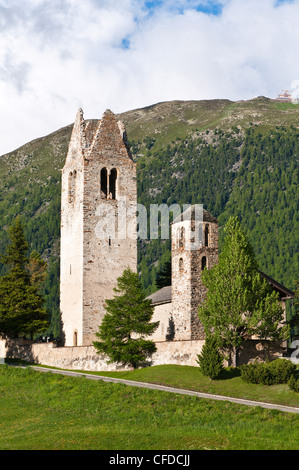 Kirche San Gian chiesa, Celerina, Svizzera, Europa Foto Stock