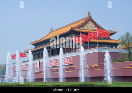 La Porta della Pace Celeste, la Città Proibita di Pechino, Cina, Asia Foto Stock