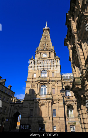 Halifax Town Hall, Halifax, Calderdale , West Yorkshire, Inghilterra, Regno Unito. Foto Stock