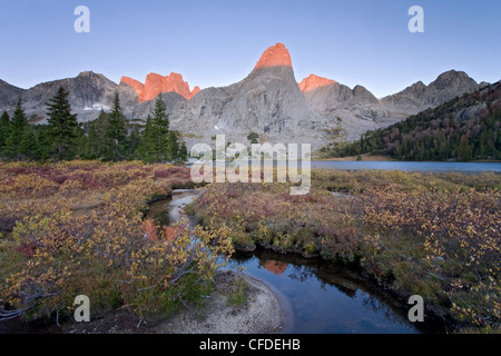 Sentiero per Titcomb bacino, Wind River Range, Wyoming, Stati Uniti d'America Foto Stock