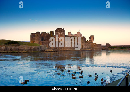 Castello di Caerphilly, Caerphilly, South Wales, Regno Unito Foto Stock