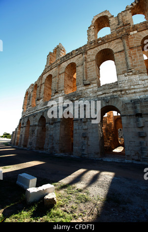 Anfiteatro romano di El Jem, Sito Patrimonio Mondiale dell'UNESCO, Tunisia, Africa Settentrionale, Africa Foto Stock