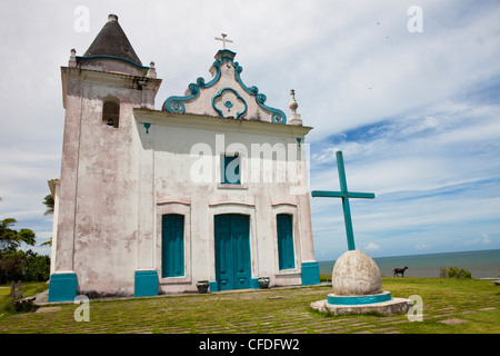 Igreja de N.S. da Conceicao, la cappella di Santa Cruz Cabrália, nello Stato di Bahia, Brasile, Sud America, America Foto Stock