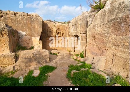 Tombe dei Re, Paphos, Sito Patrimonio Mondiale dell'UNESCO, Cipro, Europa Foto Stock