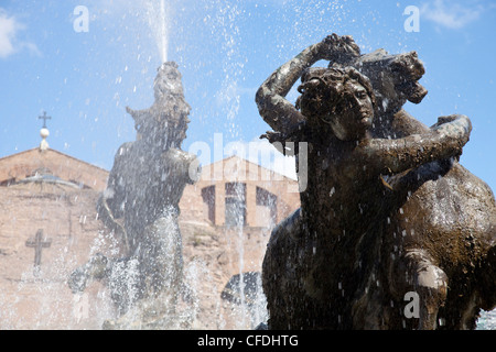 La fontana del Naiads in Piazza della Repubblica, Roma, lazio, Italy Foto Stock