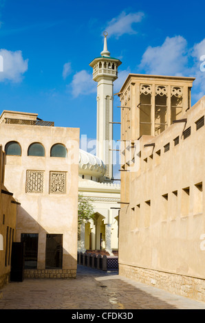 Bastakiya trimestre, Bur Dubai, Dubai, Emirati Arabi Uniti, Medio Oriente Foto Stock