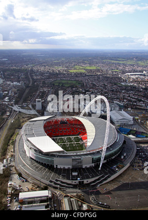 Immagine aerea di Stadio di Wembley, Londra Foto Stock