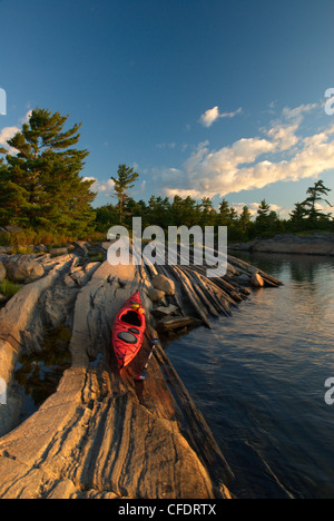 Insediato a Porto, Franklin Isola, Parry Sound, Geogian Bay, il Lago Huron, scudo canadese, Ontario, Canada Foto Stock