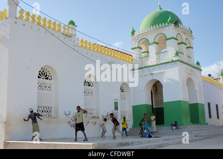 La Grande Moschea, Città Vecchia, sito Patrimonio Mondiale dell'UNESCO, l'isola di Lamu, Kenya, Africa orientale, Africa Foto Stock